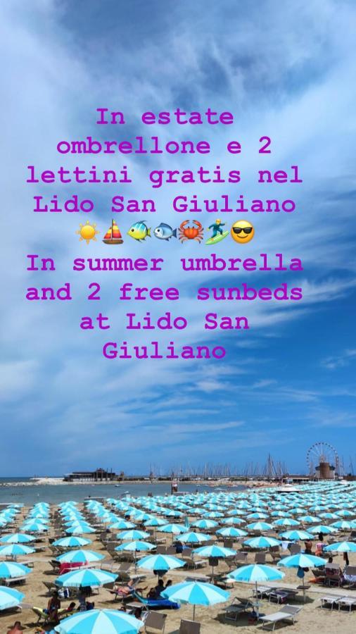 شقة La Casa Di Clara Ombrellone Con 2 Lettini Al Lido San Giuliano Gratis E Parcheggio Privato Gratis ريميني المظهر الخارجي الصورة